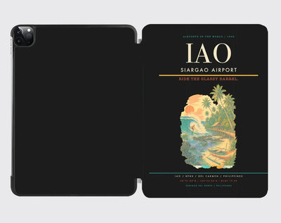 Siargao Airport (IAO) design on black ipad tablet case