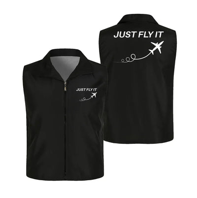 Just Fly It Thin Style aviation design printed on lightweight shell with sleeveless design thin vest.