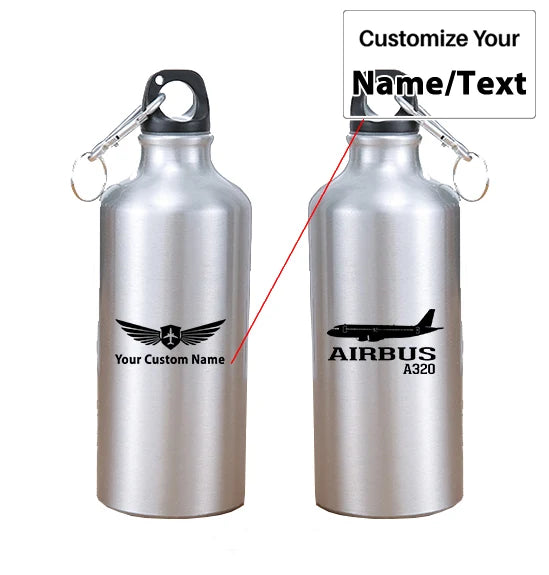 Airbus A320 Printed aviation design on thermos, vacuum-insulated.