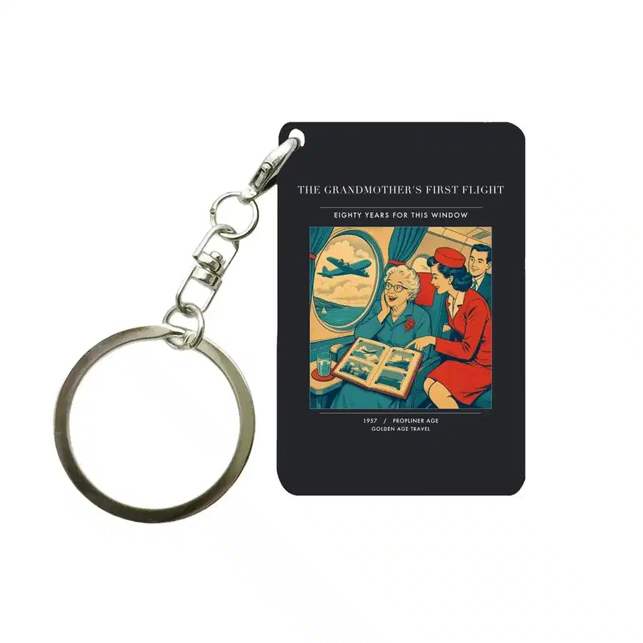 VINTAGE G4423 - The Grandmother's First Flight - Designed Key Chain design on black