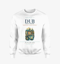 Thumbnail for Dublin Airport (DUB) design on white sweatshirt