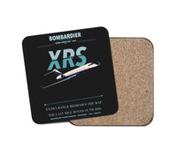 Thumbnail for Bombardier Global Express XRS design on black 1 piece coaster