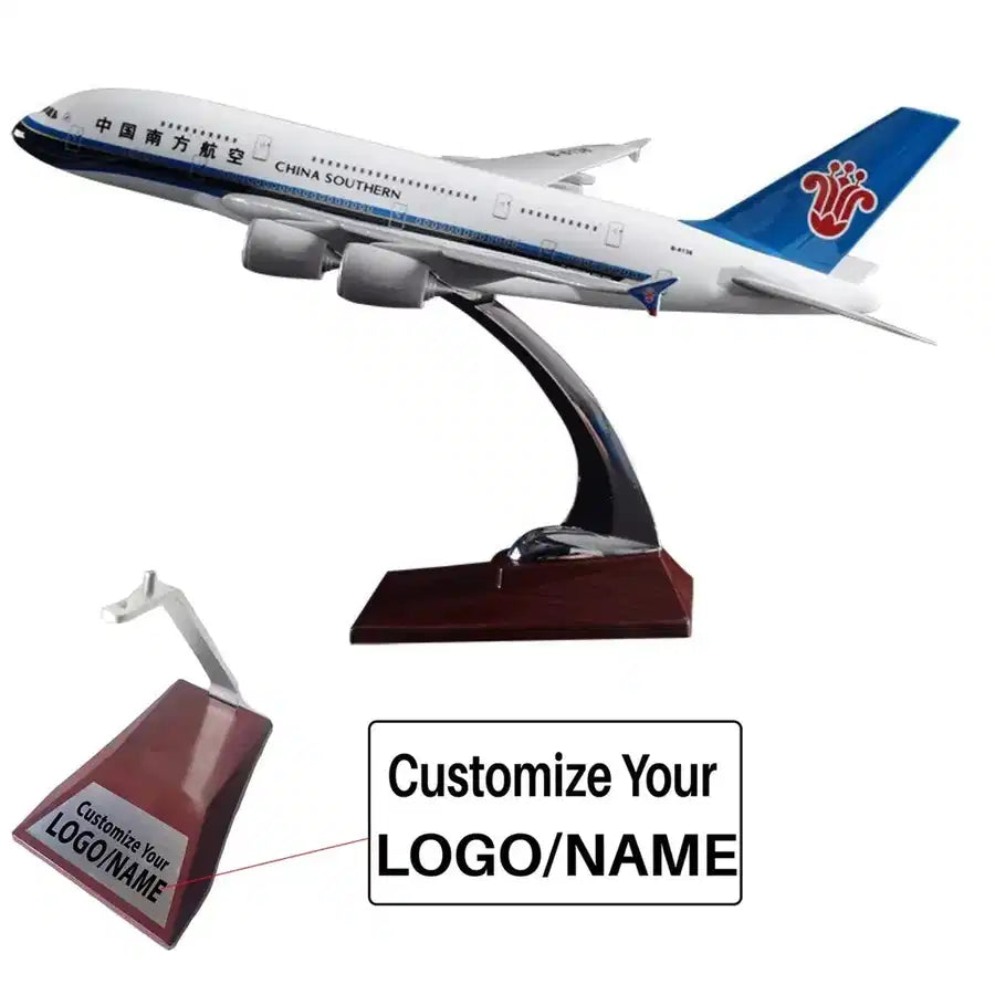 China Southern Airbus A380 Airplane Model (Handmade 45CM) aviation themed special-edition big-scale model aircraft, diecast model.