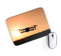 Thumbnail for Amazing Drone in Sunset aviation design on neoprene with anti-slip base mouse pad.