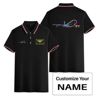 Thumbnail for Multicolor Airplane Stylish Polo T-Shirts (Double-Side) aviation design printed on soft cotton stylish double-side polo.