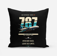 Thumbnail for Boeing 787-8 Dreamliner design on black pillow