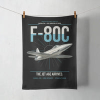 Thumbnail for F-80C Shooting Star design on black towel