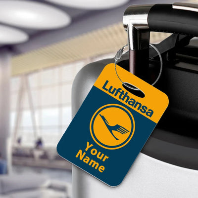 Lufthansa Airlines aviation print acrylic luggage tag, durable acrylic.