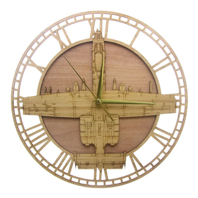 A-10 Warthog aviation design on premium wood wooden wall clock.