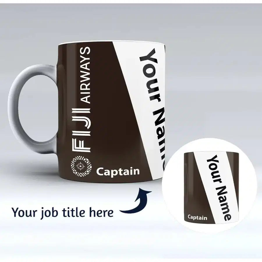 Fiji Airways Airlines Designed Ceramic White Mugs - view 1