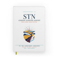 Thumbnail for London Stansted Airport (STN) design on white notebook