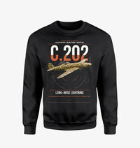 Thumbnail for Macchi C.202 Folgore design on black sweatshirt