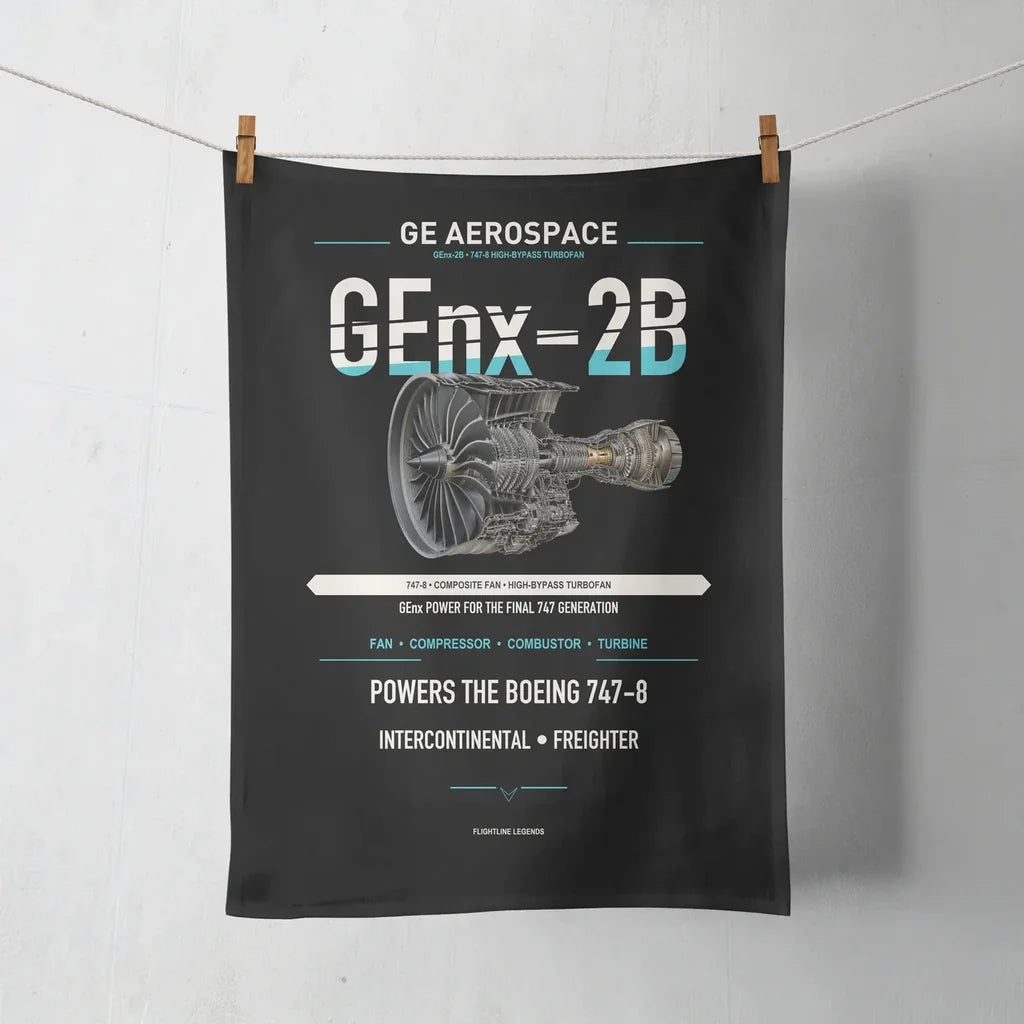 GEnx-2B design on black towel
