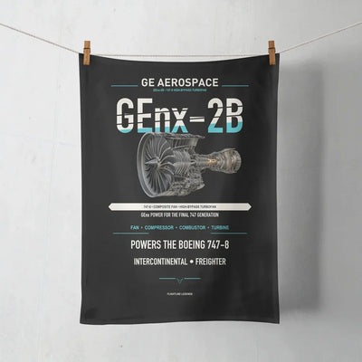 GEnx-2B design on black towel