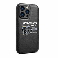 Thumbnail for Boeing 757 & Rolls Royce Engine (RB211) aviation themed leather iPhone case for iPhone.