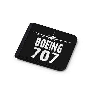 Boeing 707 & Plane aviation design wallet, leather construction.