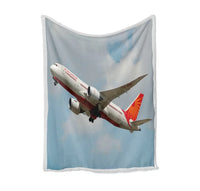 Thumbnail for Air India's Boeing 787 Bed Blankets & aviation print on soft fleece blanket.