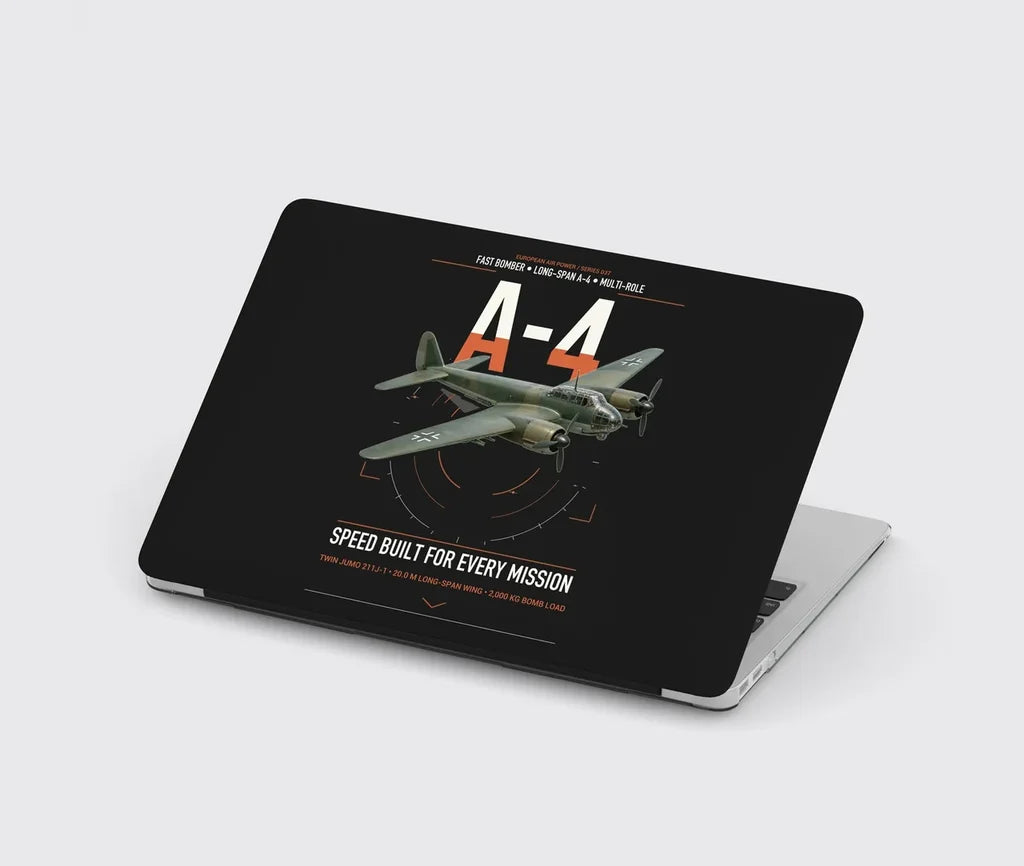 Junkers Ju 88A-4 design on black MacBook case