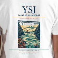Thumbnail for Saint John Airport (YSJ) double-side t-shirt design close-up cover