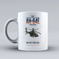 Thumbnail for Boeing AH-64E Apache Guardian design on white ceramic mug, double-side print