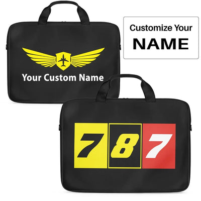 Flat Colourful 787 Laptop & Tablet aviation laptop & tablet bag in padded polyester.