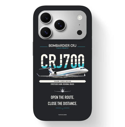 CRJ700 Case design on black iphone case