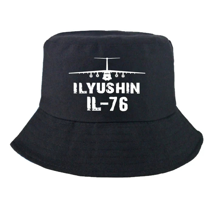 ILyushin IL-76 & Plane summer hat - black