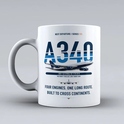A340-200 Mug design on white airbus