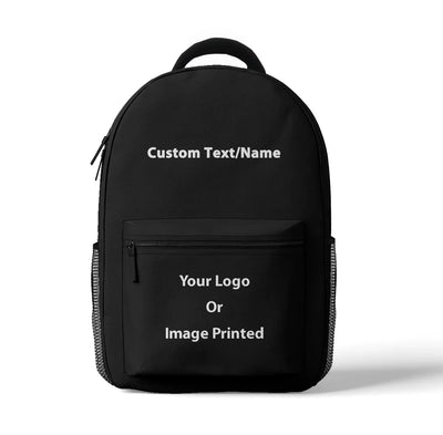 Custom Design Image Logo Text aviation backpack in durable polyester.