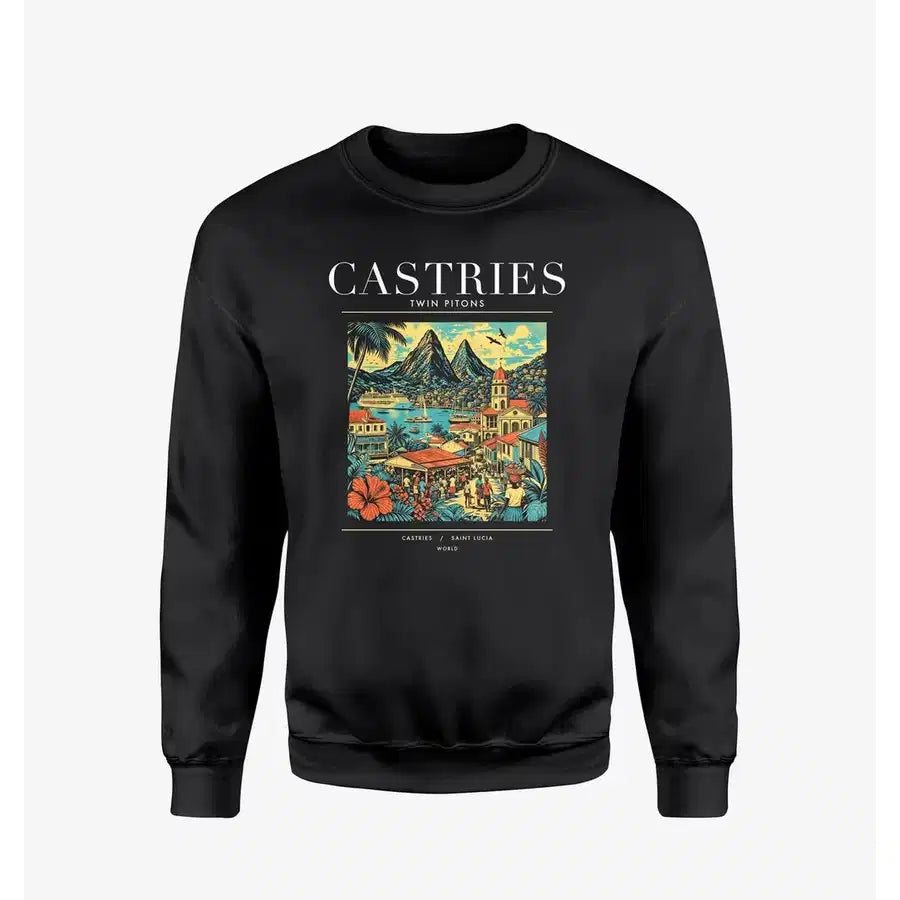 CASTRIES - Poster - Sweatshirt - Black