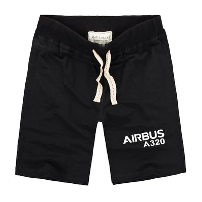 Airbus A320 & Text aviation design on soft cotton shorts.