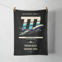 Thumbnail for Boeing 777-200ER design on black towel