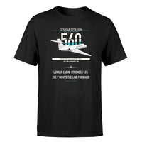 Thumbnail for Cessna Citation 560 - Citation V design on black double-side t-shirt, single-side print