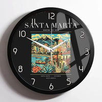 Thumbnail for SANTA MARTA - Poster - Wall Clock Framed - Black