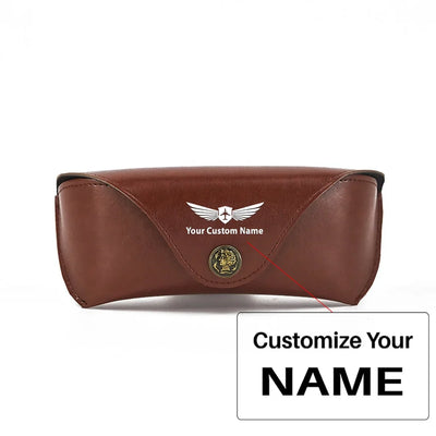 Your Custom Design & Image & Logo & Text Design Soft Leather Compression Resistant(2) Glasses Case aviation sunglasses in pol.