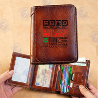 Thumbnail for Airline Pilot Label aviation print leather wallet, leather.