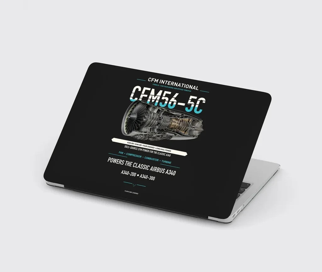 CFM56-5C design on black MacBook case