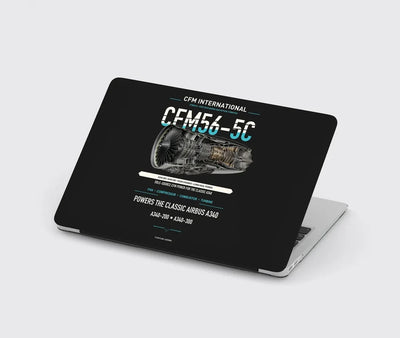 CFM56-5C design on black MacBook case