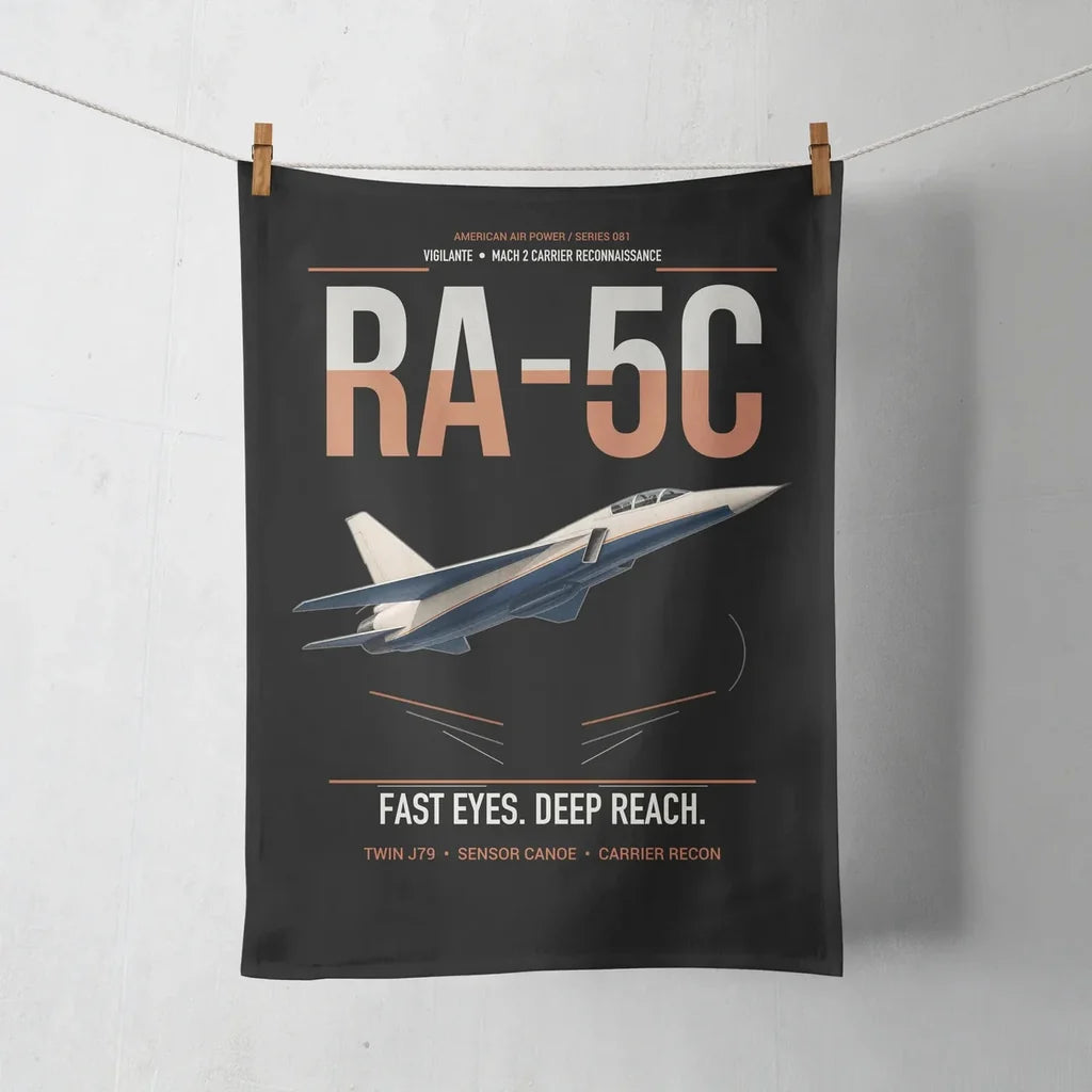 RA-5C Vigilante design on black towel