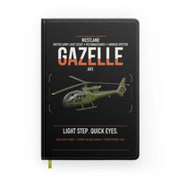 Thumbnail for Westland Gazelle AH1 design on black notebook