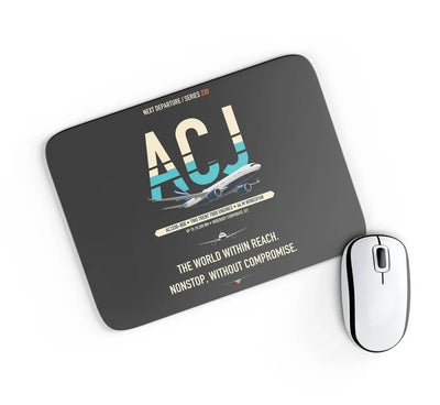 Airbus ACJ330neo / exact ACJ330-800 design on black rectangle mouse pad