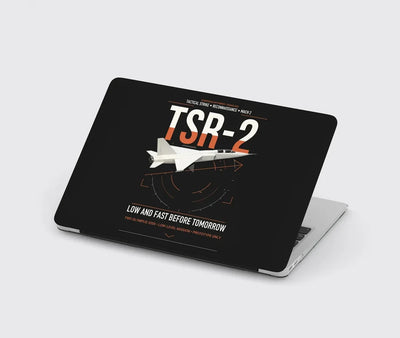 BAC TSR-2 design on black MacBook case