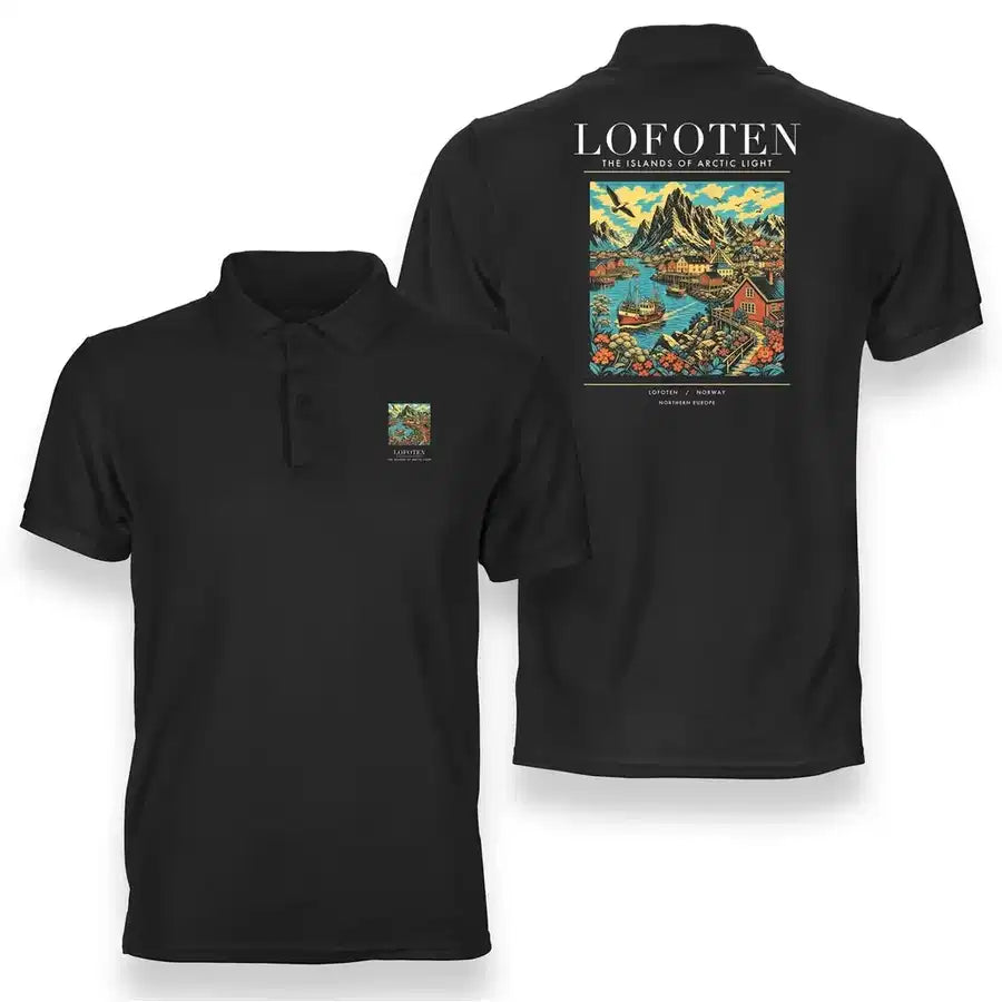 LOFOTEN - Poster - Double-Side Polo - Black