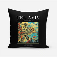 Thumbnail for TEL AVIV - Poster - Pillow - Black