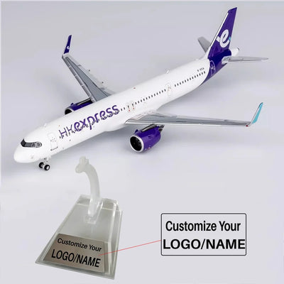 Side view of Hong Kong Express Airbus A321Neo Airplane Model B-KKA B-KKB (1/400 Scale) aviation 16-18cm scale model aircraft.