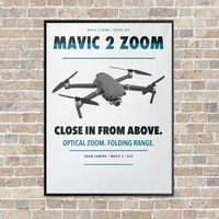 Thumbnail for DJI Mavic 2 Zoom vertical canvas print - framed - white background