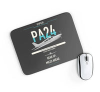 Thumbnail for Piper PA-24-250 Comanche 250 design on black rectangle mouse pad