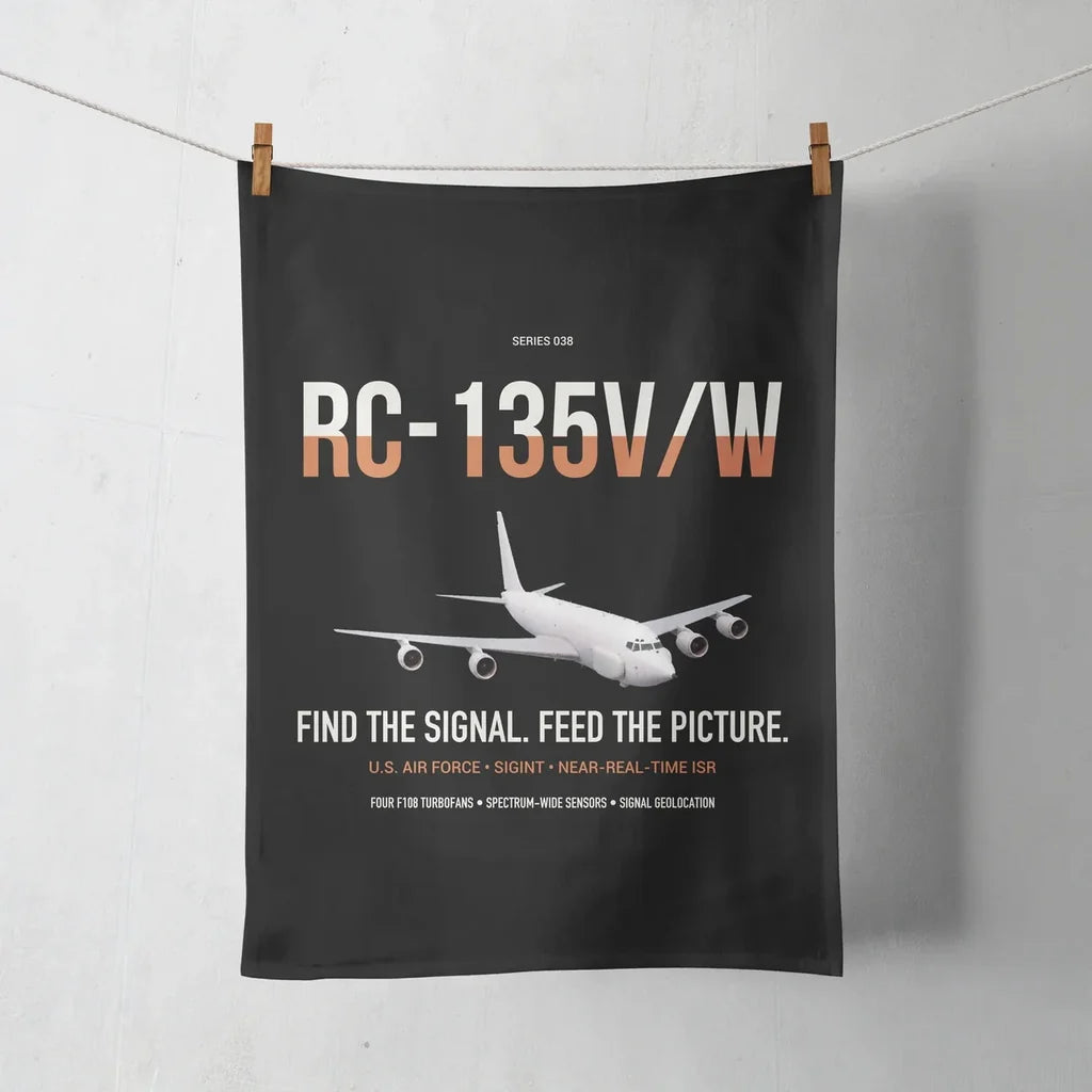 RC-135V W Rivet Joint design on black towel
