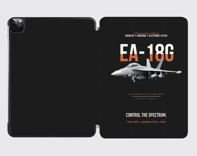 EA-18G Growler Control The Spectrum design on black ipad tablet case