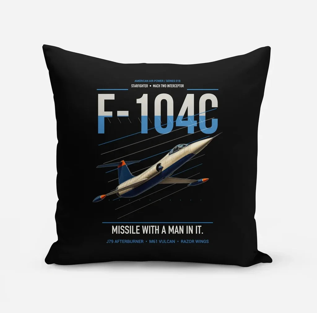 F-104C Starfighter design on black pillow